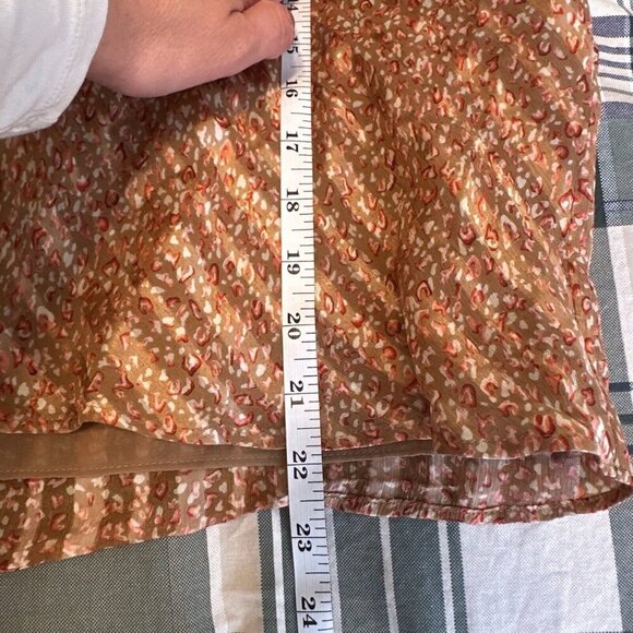 Vintage Talbots Babydoll Blouse Top Sz 16 Petite Brown Tan 100% Silk Y2K Fairy - Picture 11 of 11